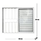 Janela Veneziana De Alumínio 3 Folhas 120 X 150cm Com Grade L