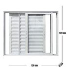 Janela Veneziana De Alumínio 3 Folhas Móveis 120x120cm Linha