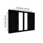 Janela Veneziana De Alumínio 4 Folhas Móveis E 2 Folhas Fixas