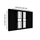 Janela Veneziana De Alumínio 4 Folhas Móveis E 2 Folhas Fixas