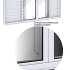 Janela Veneziana De Alumínio 4 Folhas Móveis E 2 Folhas Fixas