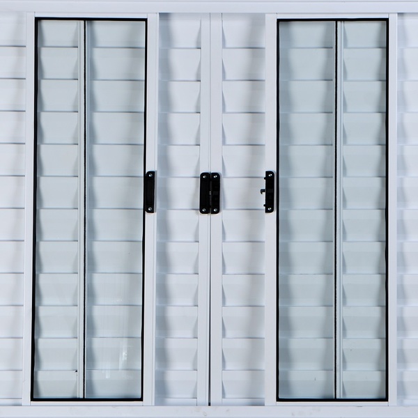 Janela Veneziana De Alumínio 6 Folhas 1,00 X 1,00 Sem Grade C