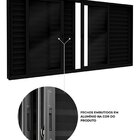 Janela Veneziana De Alumínio 6 Folhas Com Fecho Embutido 120x