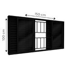 Janela Veneziana De Alumínio 6 Folhas Com Grade E Fecho Embut