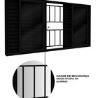 Janela Veneziana De Alumínio 6 Folhas Com Grade E Fecho Embut