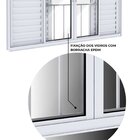 Janela Veneziana De Alumínio Com Grade 4 Folhas Móveis E 2 Fi