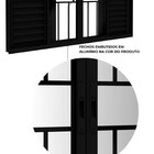 Janela Veneziana De Alumínio Com Grade 4 Folhas Móveis E 2 Fi