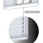 Janela Veneziana De Alumínio Com Grade E 4 Folhas Móveis E 2