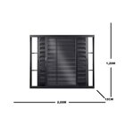 Janela Veneziana De Aluminio De Correr 120x200cm 3 Folhas Top