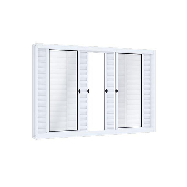 Janela Veneziana de Correr Aço Central sem Grade 120x150 Ullian