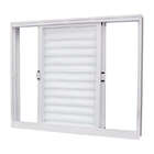 Janela Veneziana Em Aço Branco 100x150x14 Cm 3 Folhas Móveis