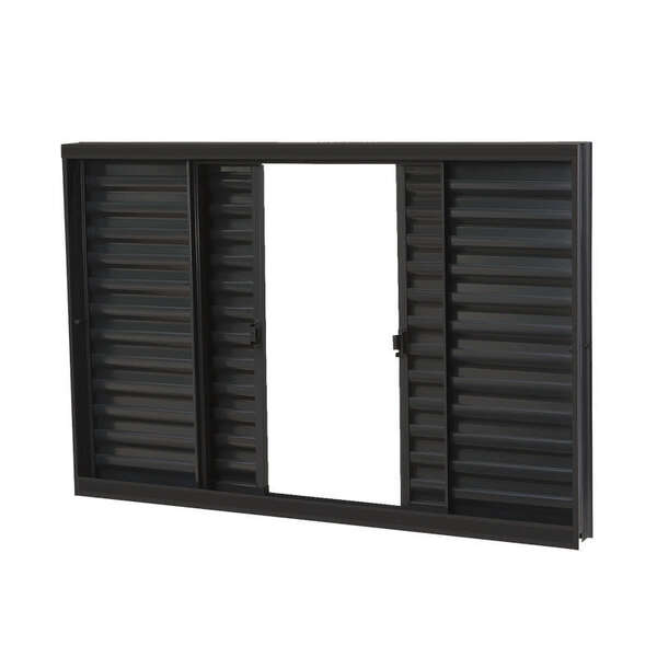 Janela Veneziana Em Aço Primer 100x150x7 Cm 4 Folhas Standard