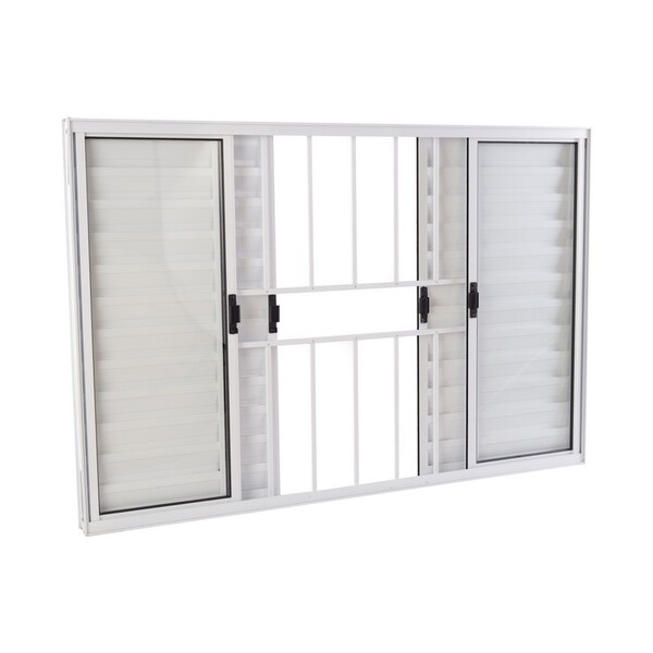 Janela Veneziana Em Alumínio 100 X 100 X 8 Cm Grade 6 Folhas