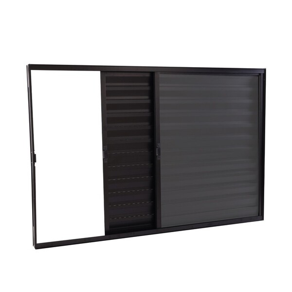 Janela Veneziana Em Alumínio 100 X 120 X 8 Cm 3 Folhas V. Inc