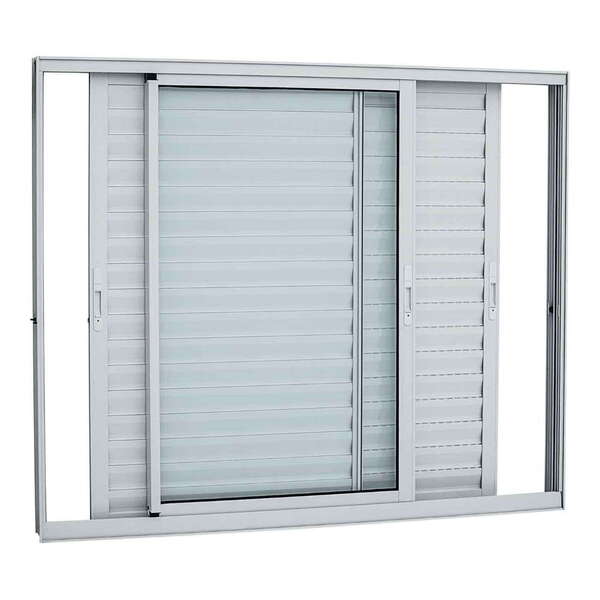 Janela Veneziana Em Alumínio 100 X 150 X 8,7 Cm 3 Folhas Móve
