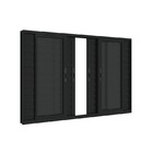 Janela Veneziana Em Alumínio 100x150 Cm 6 Folhas Preta Alumif