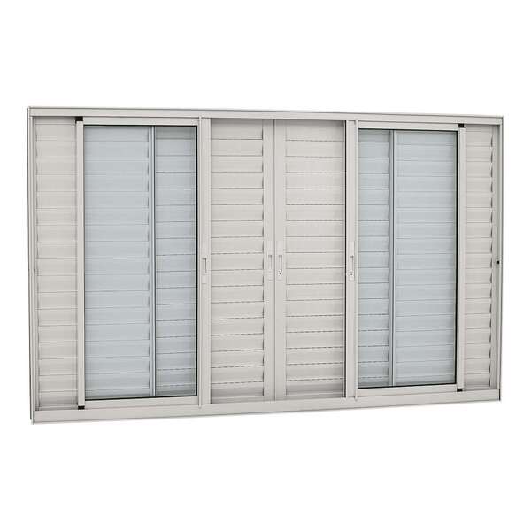 Janela Veneziana Em Alumínio 120 X 150 X 8,7 Cm 6 Folhas Alum