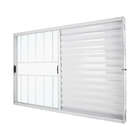 Janela Veneziana Em Alumínio Branco 100x100x7 Cm 3 Folhas Com