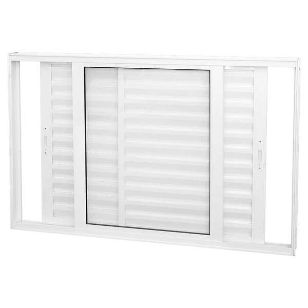Janela Veneziana Em Alumínio Branco 100x150x10 Cm 3 Folhas Vl