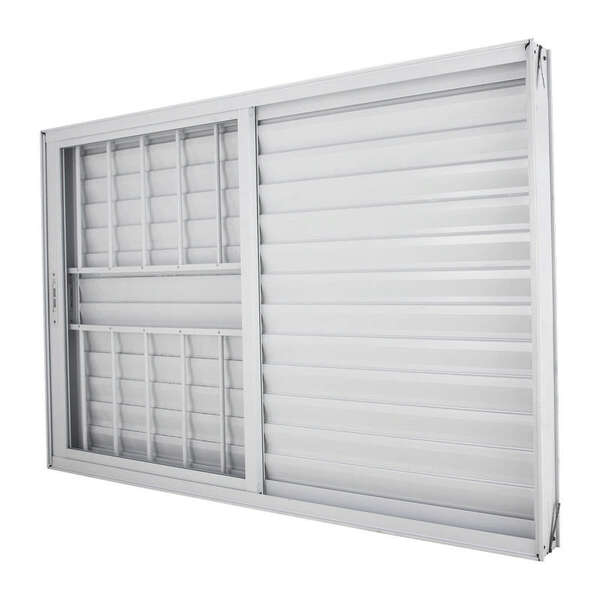 Janela Veneziana Em Alumínio Branco 120x150x10 Cm 3 Folhas Vl