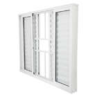 Janela Veneziana Em Alumínio Branco 120x150x10 Cm 6 Folhas Vl