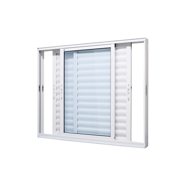 Janela Veneziana Em Alumínio Branco 3 Folhas Móveis Perfecta