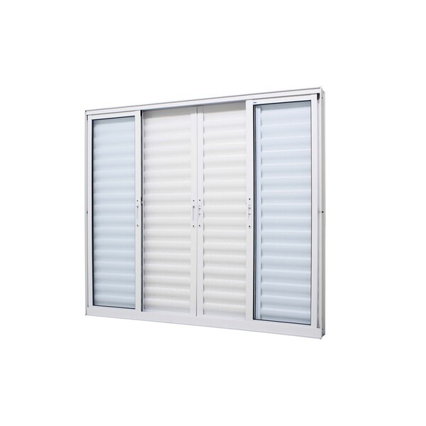 Janela Veneziana Em Alumínio Branco 6 Folhas Caribe Max 120x1
