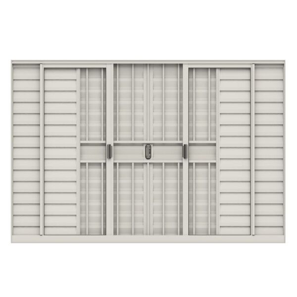 Janela Veneziana Em Alumínio Giusto 120x220x8,5cm Branco Com