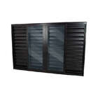 Janela Veneziana Em Alumínio Preto 100x200x10 Cm 6 Folhas Vl
