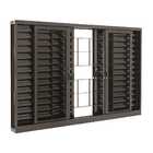 Janela Veneziana Grade Quadriculada Black Em Aço 100 X 150 X