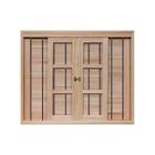 Janela de Madeira Veneziana 6 Folhas 100x150cm com Grade Rondosul Natural