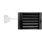 Janela Veneziana Multiflex Em Aço 100x150 Cm 6 Folhas Preta P