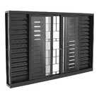 Janela Veneziana Multiflex Grade Quadriculada Black Aço 120 X