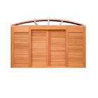 Janela Veneziana Panorâmica Arco 6 Folhas Em Madeira Maciça C