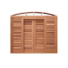 Janela Veneziana Quadriculada Arco 6 Folhas Em Madeira Maciça