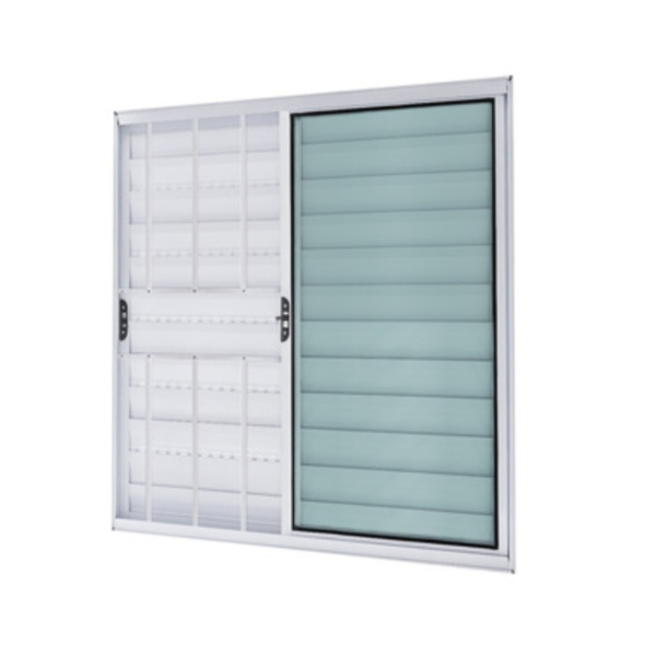 Janela Veneziana Quarto Alumínio Branco C/g 100x100 3f L18