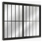 Janela Vitro 2 Folhas 1,20x1,20 Alumínio Preto C/g