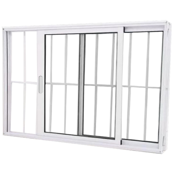 Janela Vitro 2 Folhas Alumínio Branco Linha 25 Com Grade - Dc