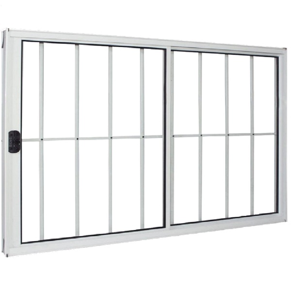 Janela Vitro 2 Folhas Alumínio Branco Modular Com Grade - Dc