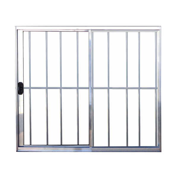 Janela Vitro 2 Folhas Com Grade Aluminio Brilhante - 1.00 (a)