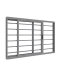 Janela Vitro 2 Folhas Com Grade Horizontal 1,20mx1m X 7cm Em