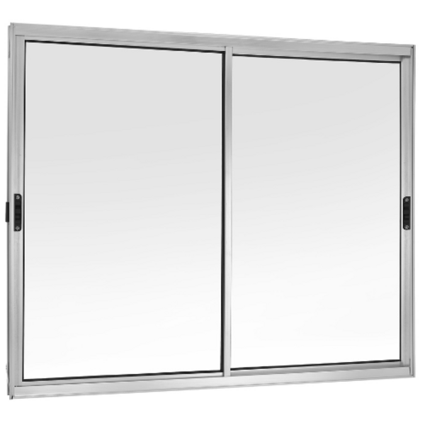 Janela Vitro 2 Folhas Móveis 1,20x1,20 Alumínio Brilhante S/g