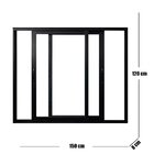 Janela Vitro 2 Folhas Móveis De Correr Alumínio 120x150 Cm Li