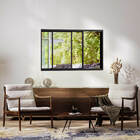 Janela Vitrô 2 Folhas Sem Grade 1,50m X 1m Em Alumínio Preto