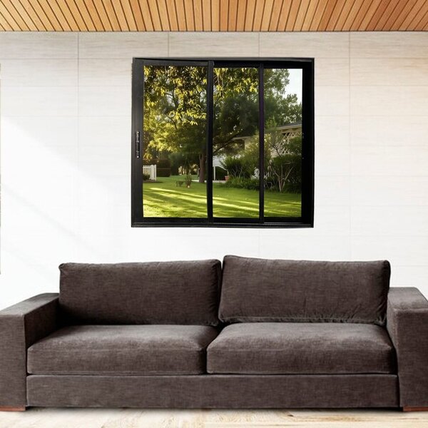 Janela Vitrô 3 Planos Linha 25 100x150 Preto