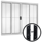 Janela Vitro 4 Folhas 1,00x1,80 Alumínio Branco C/g