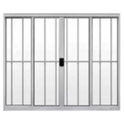 Janela Vitro 4 Folhas 1,00x1,80 Alumínio Brilhante C/g