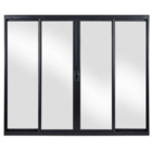 Janela Vitro 4 Folhas 1,00x1,80 Alumínio Preto S/g