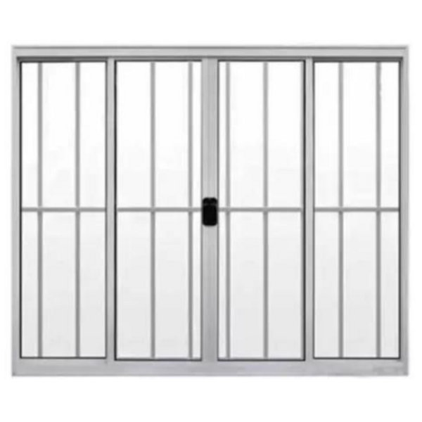 Janela Vitro 4 Folhas 1,20x1,50 Alumínio Brilhante C/g