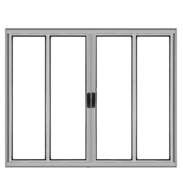 Janela Vitro 4 Folhas 1,20x1,80 Alumínio Brilhante S/g